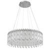 LED-HÄNGELEUCHTE KLUNKA 79,5/120 cm   - Chromfarben/Klar, LIFESTYLE, Glas/Kunststoff (79,5/120cm) - Globo