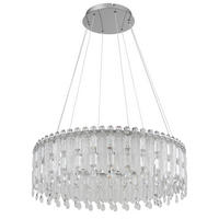 LED-HÄNGELEUCHTE 79,5/120 cm  - Klar/Chromfarben, LIFESTYLE, Glas/Kunststoff (79,5/120cm) - Globo
