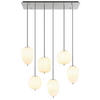 HÄNGELEUCHTE BLACKY I 80/34/120 cm   - Opal/Nickelfarben, Basics, Glas/Metall (80/34/120cm) - Globo