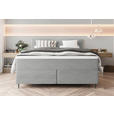 BOXSPRINGBETT 180/200 cm  in Hellgrau  - Hellgrau/Schwarz, KONVENTIONELL, Textil/Metall (180/200cm) - Carryhome