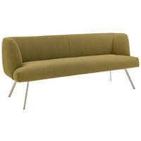 SITZBANK 200/87/64 cm  in Grün, Edelstahlfarben  - Edelstahlfarben/Grün, Design, Textil/Metall (200/87/64cm) - Venjakob