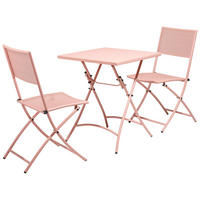 BALKONSET Rosa 3-teilig  - Rosa, ROMANTIK / LANDHAUS, Metall - Ambia Garden