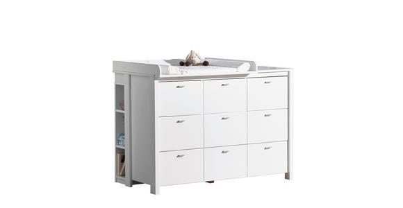 WICKELAUFSATZ Julija - Weiß, Trend, Holz (135/18/79cm) - My Baby Lou