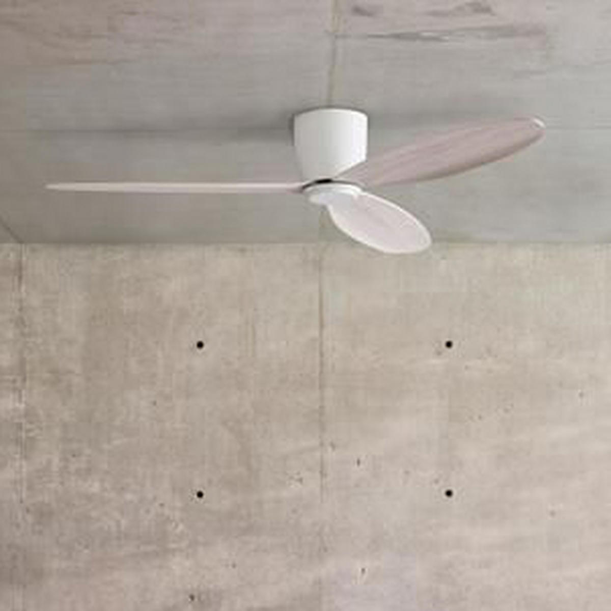 DECKENVENTILATOR  132/19 cm    - Weiss/Eichefarben, Basics, Holzwerkstoff/Kunststoff (132/19cm)