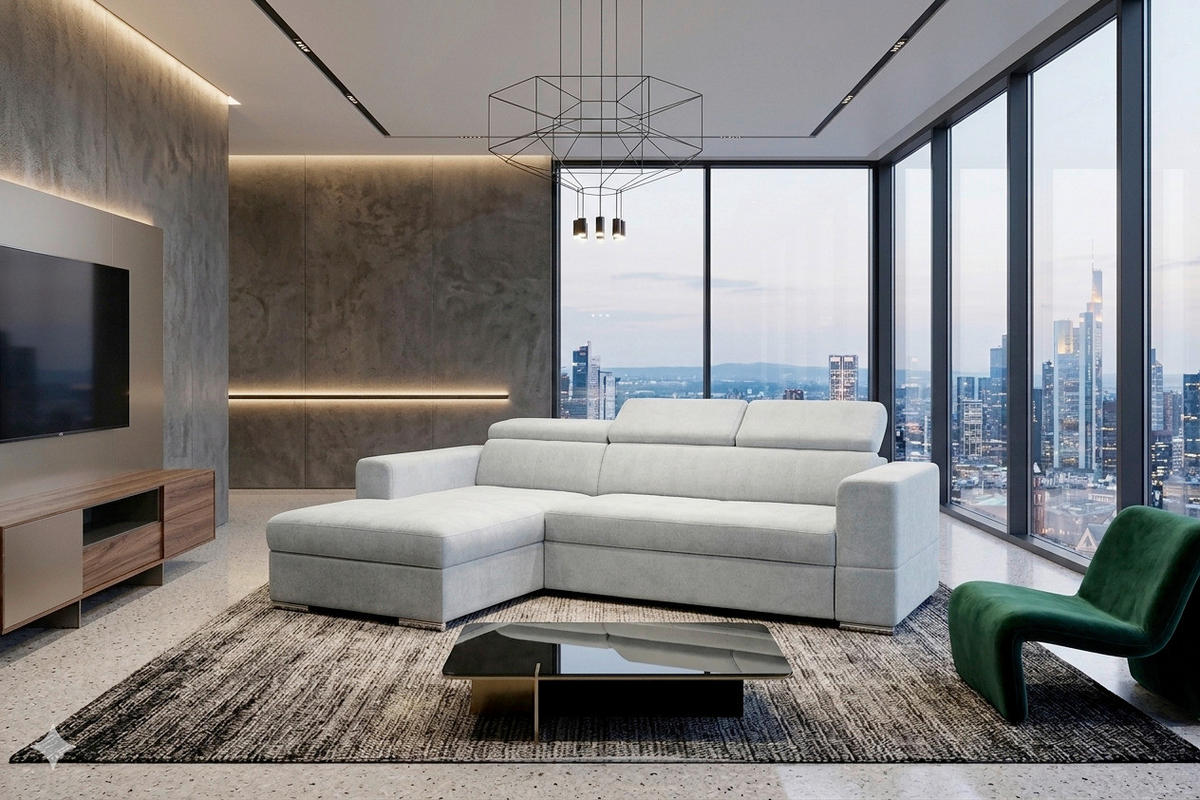 SJEDEĆA GARNITURA drvo, tekstil  siva   - siva, Moderno, drvo/tekstil (270/176cm) - Hom`in