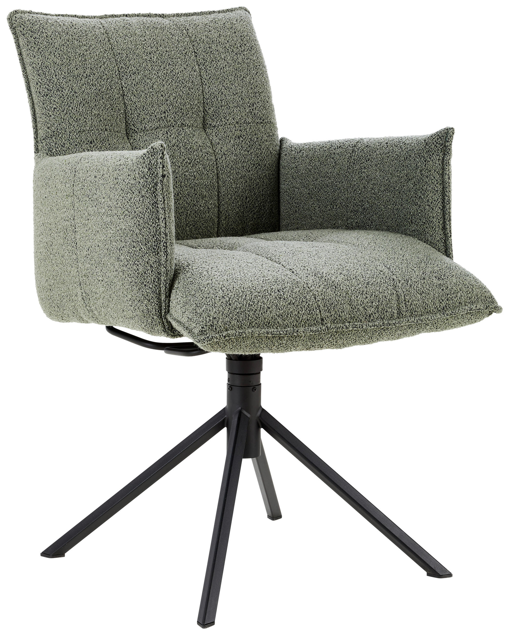 ARMLEHNSTUHL  in Webstoff  - Schwarz/Grün, Design, Textil/Metall (57/86/65cm) - Valnatura