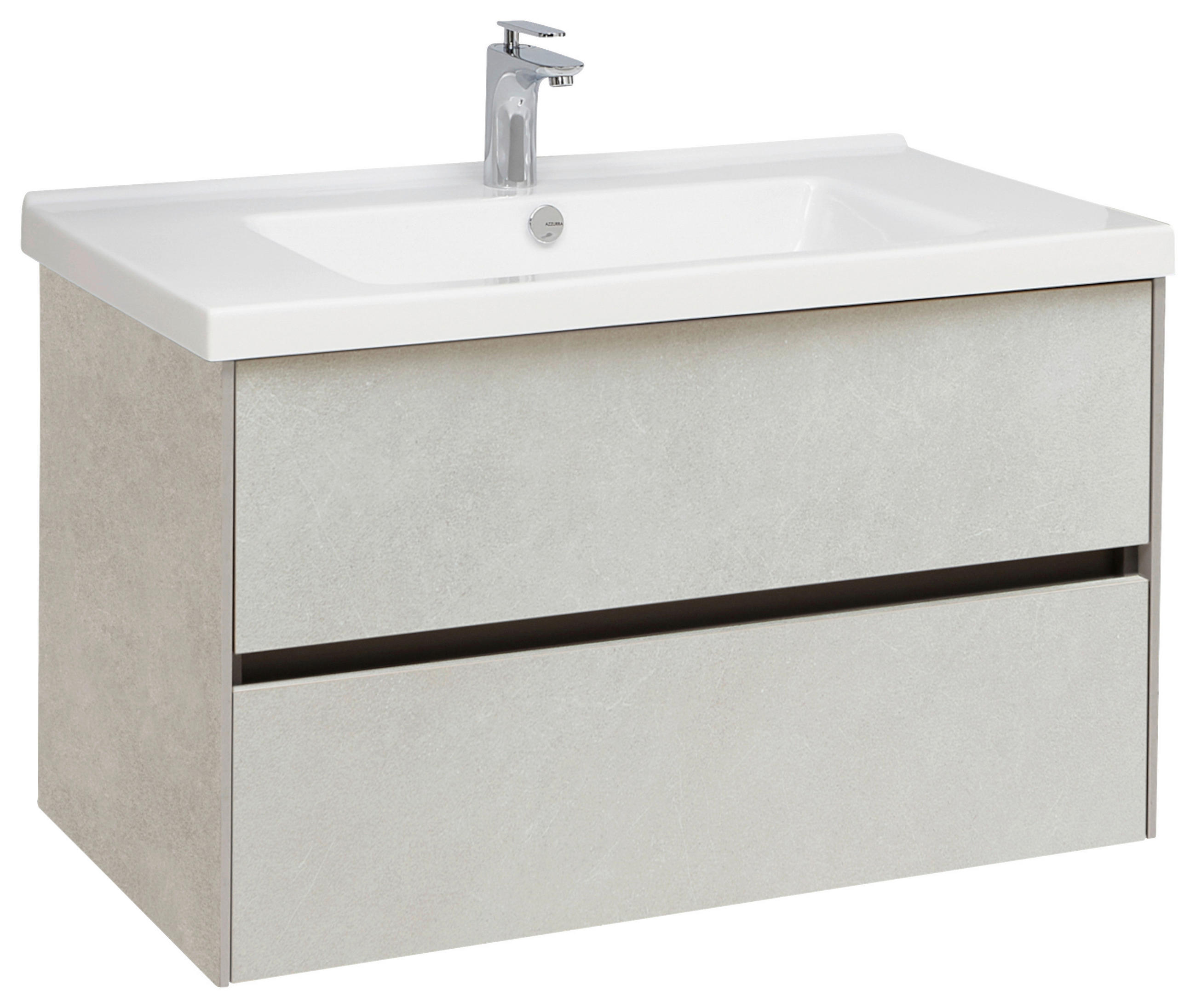 WASCHTISCHKOMBI 91 cm  - Sandfarben/Weiß, Design, Keramik/Holzwerkstoff (91cm) - Dieter Knoll