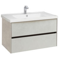 WASCHTISCHKOMBI 91 cm  - Sandfarben/Weiß, Design, Keramik/Holzwerkstoff (91cm) - Dieter Knoll
