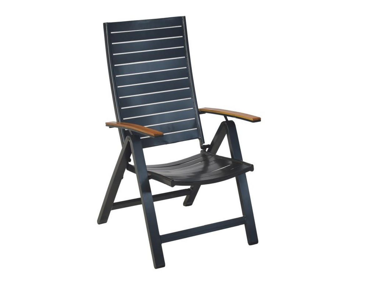 GARTENSET Akazie massiv Aluminium  - Graphitfarben/Naturfarben, MODERN, Holz/Metall - Gardenson