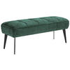 SITZBANK 133/54/47 cm Webstoff Dunkelgrün Metall  - Dunkelgrün/Schwarz, MODERN, Textil/Metall (133/54/47cm) - Welnova