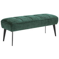 SITZBANK 133/54/47 cm Webstoff Dunkelgrün Metall  - Dunkelgrün/Schwarz, MODERN, Textil/Metall (133/54/47cm) - Welnova