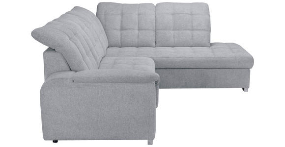 ECKSOFA Hellgrau Chenille  - Chromfarben/Hellgrau, KONVENTIONELL, Kunststoff/Textil (260/205cm) - Carryhome