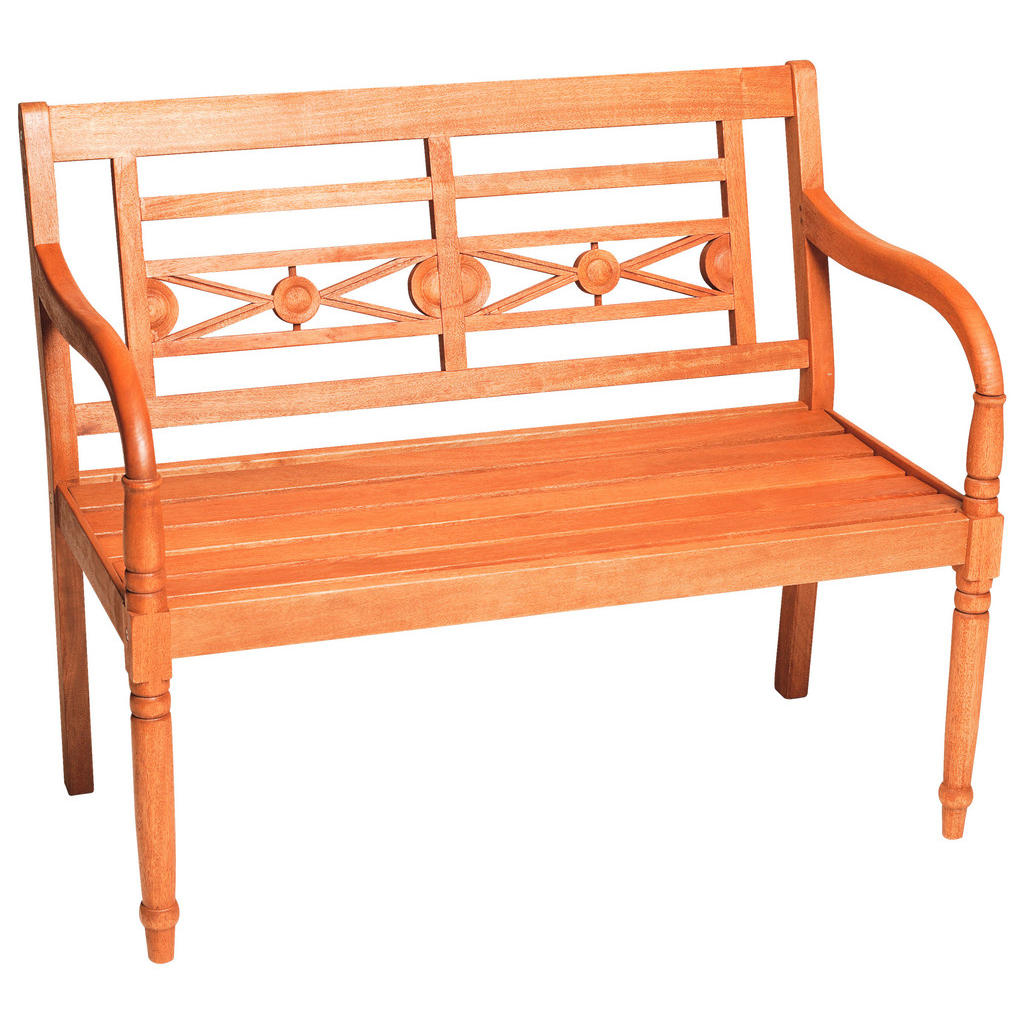 Gartenbank Echtholz 2-sitzer Havanna Mit Rückenlehne