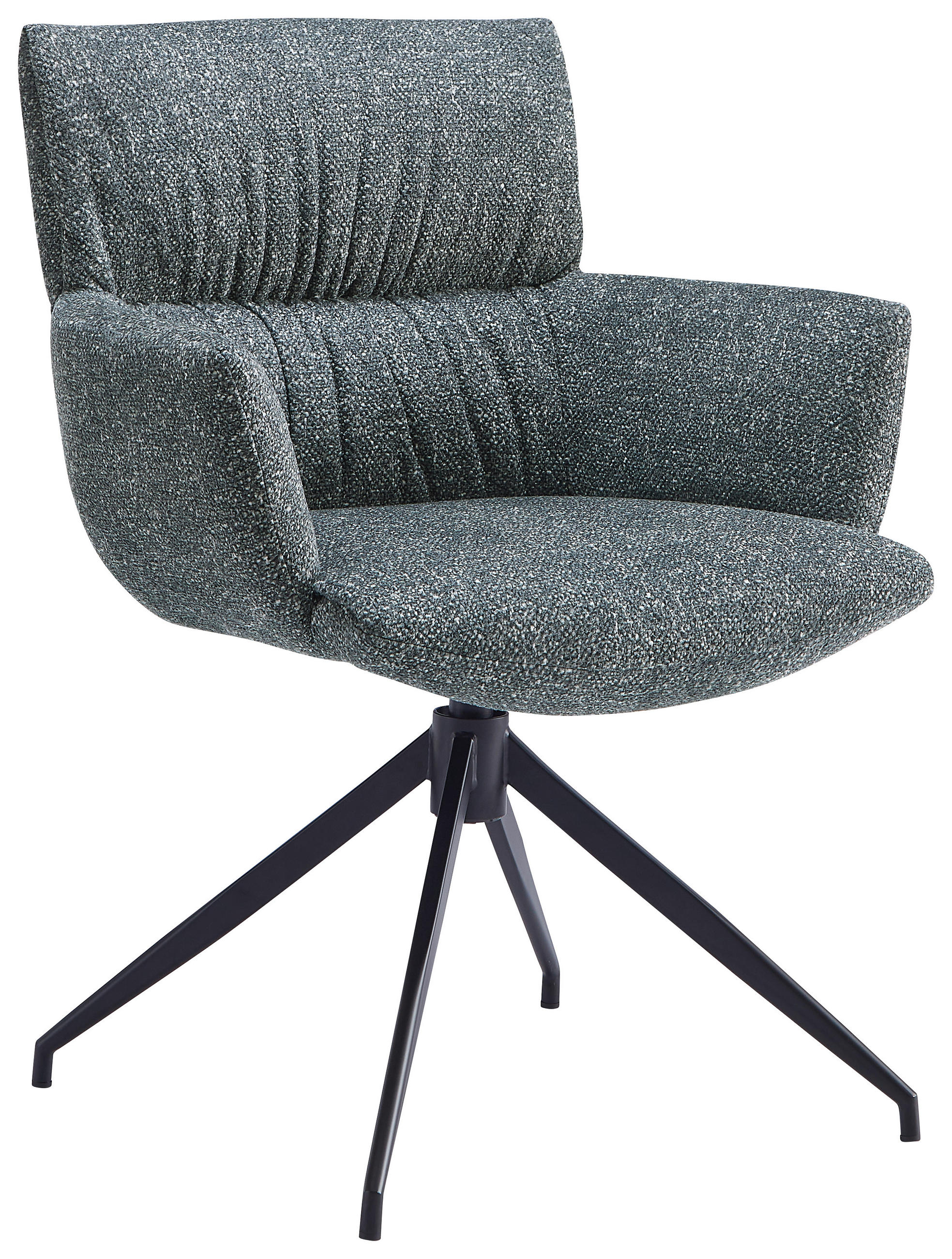 ŽIDLE S PODRUČKAMI, železo, vzhled lnu, antracitová - černá/antracitová, Design, kov/textil (64/86/63cm) - Dieter Knoll