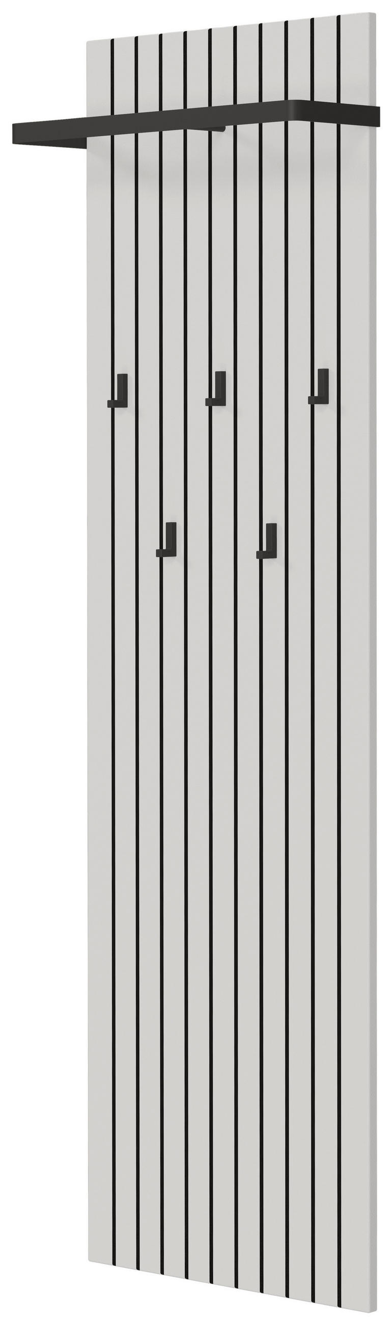 GARDEROBENPANEEL  in 46/160/18 cm  - Kaschmir/Schwarz, Design, Holzwerkstoff/Metall (46/160/18cm) - Voleo