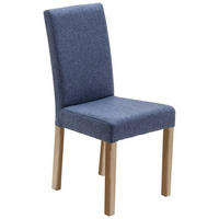 STUHL Webstoff Sonoma Eiche, Blau  - Blau/Sonoma Eiche, KONVENTIONELL, Holz/Textil (44/92/57cm) - Carryhome