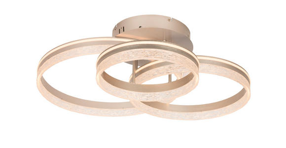 LED-DECKENLEUCHTE 72/63/22 cm   - Cappuccino, Design, Kunststoff/Metall (72/63/22cm) - Novel