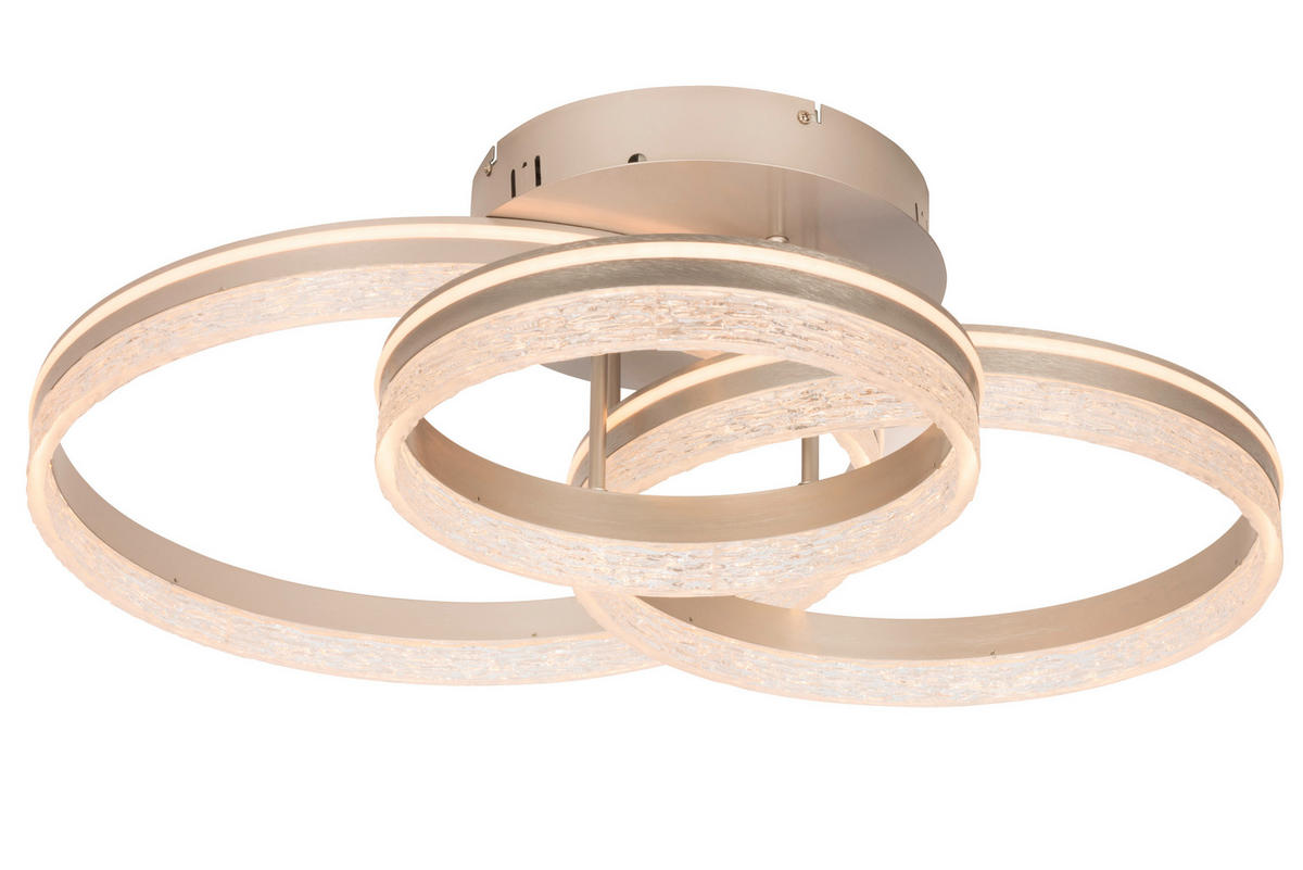 STROPNÍ LED SVÍTIDLO, 72/63/22 cm - cappuccino, Design, kov/plast (72/63/22cm) - Novel
