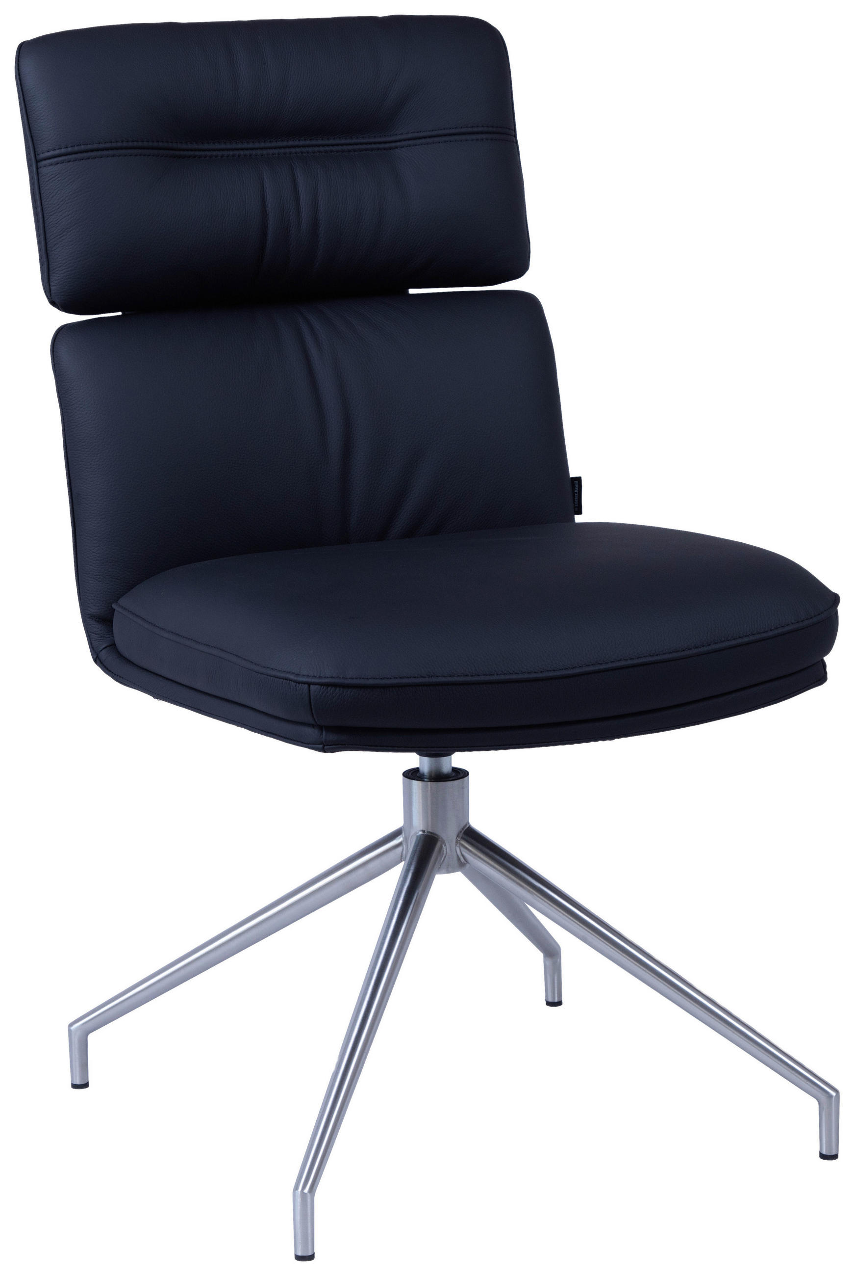Dieter Knoll Stuhl Schwarz, Edelstahl 50x92x66 cm