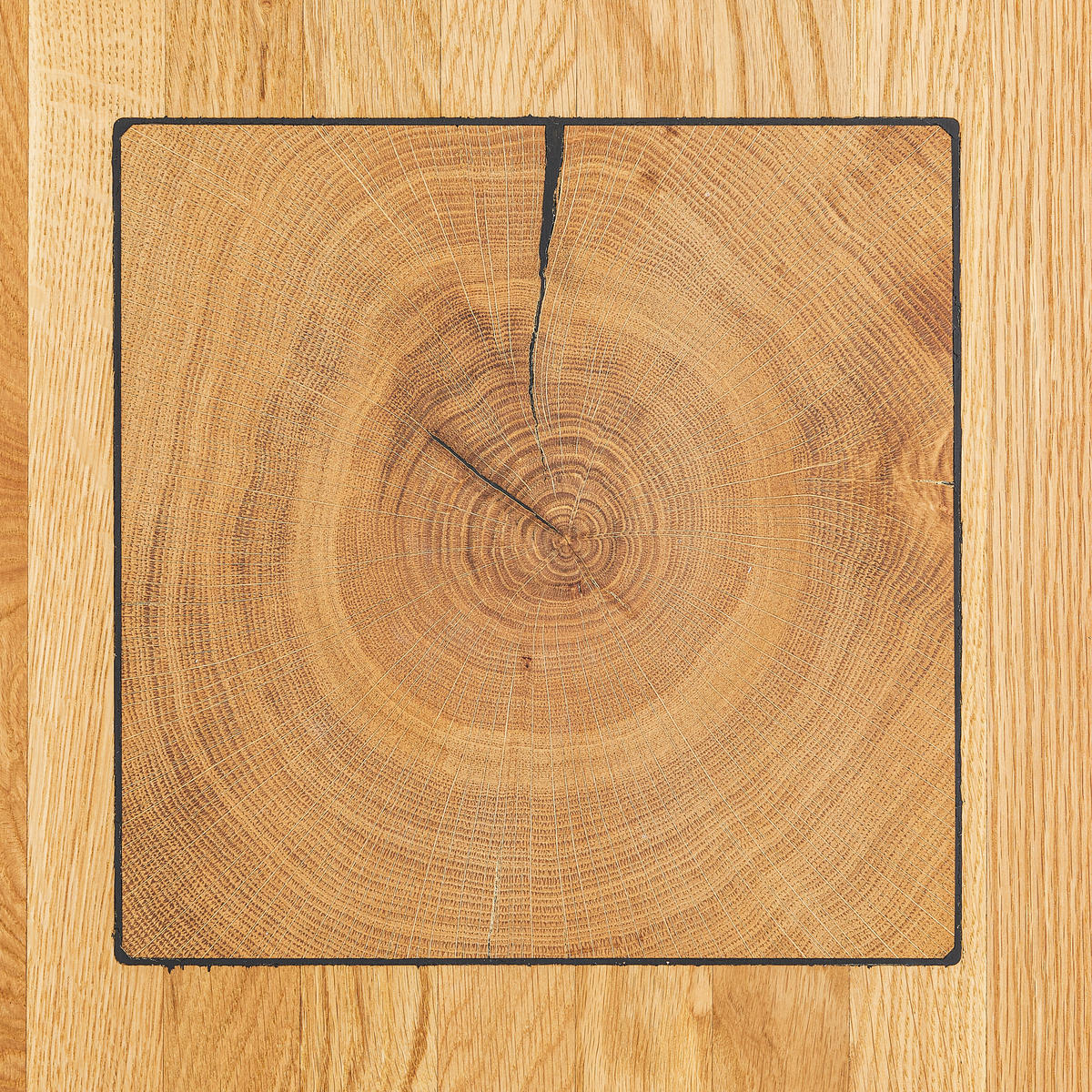 COUCHTISCH Holz 100/60/41 cm  - Wildeiche/Schwarz, Design, Holz/Metall (100/60/41cm) - Johann Jakob