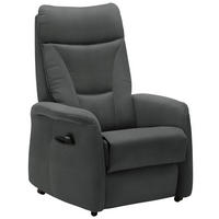 FERNSEHSESSEL  mit Relaxfunktion, Aufstehhilfe Mikrofaser Grau  - Schwarz/Grau, KONVENTIONELL, Textil (78/108/90cm) - Hukla