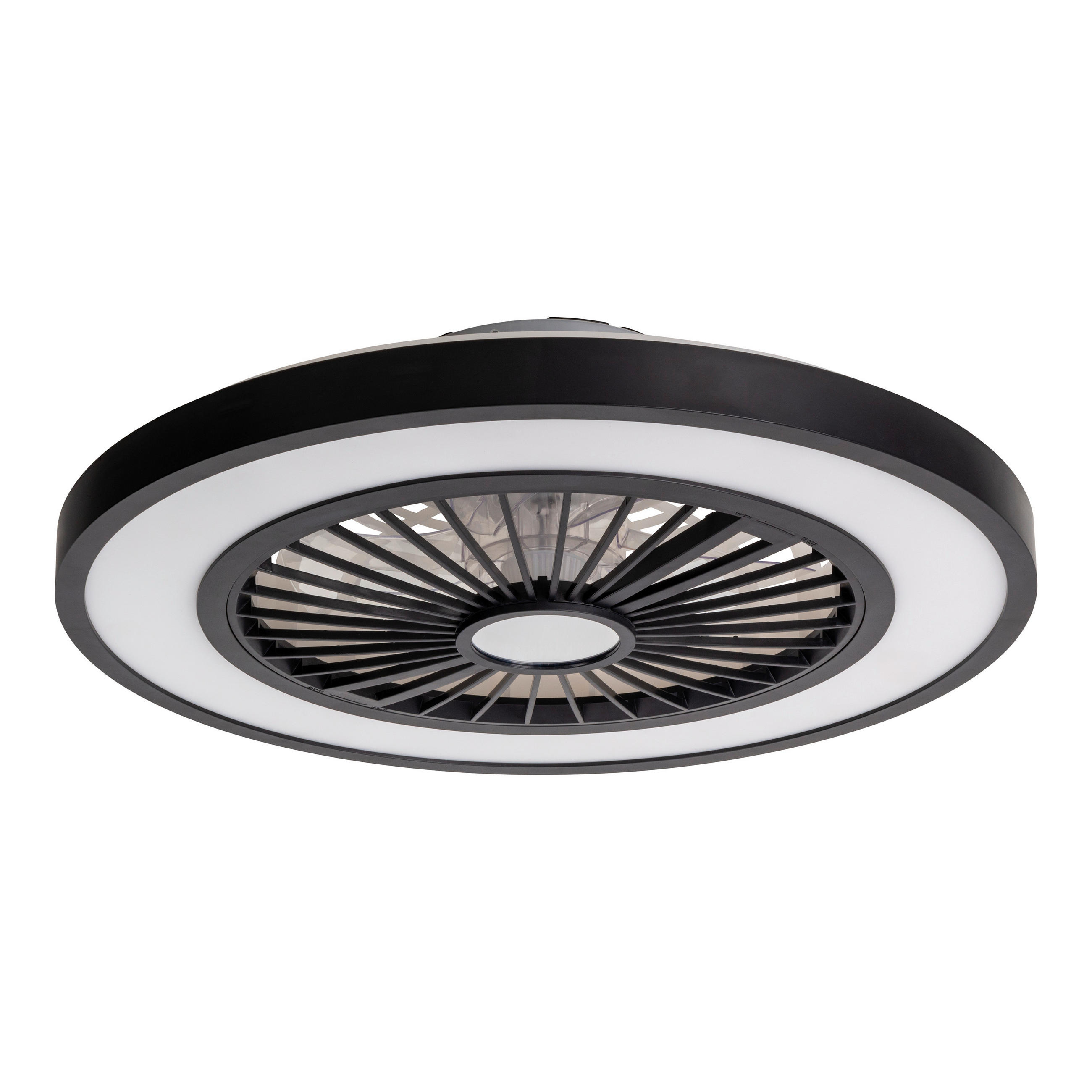LED-DECKENLEUCHTE ARIOSO 54/16 cm   - Schwarz/Weiß, KONVENTIONELL, Kunststoff/Metall (54/16cm) - Näve