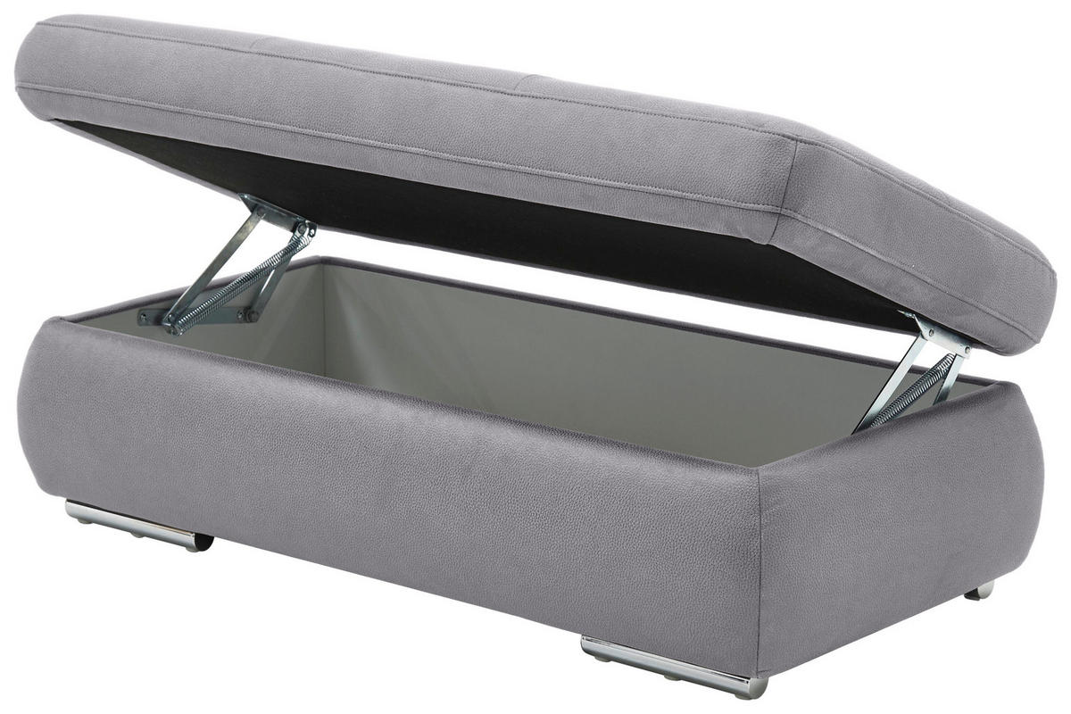 HÖRNSOFFA i flatväv grå  - kromfärg/grå, Design, textil (309/195cm) - Beldomo Style