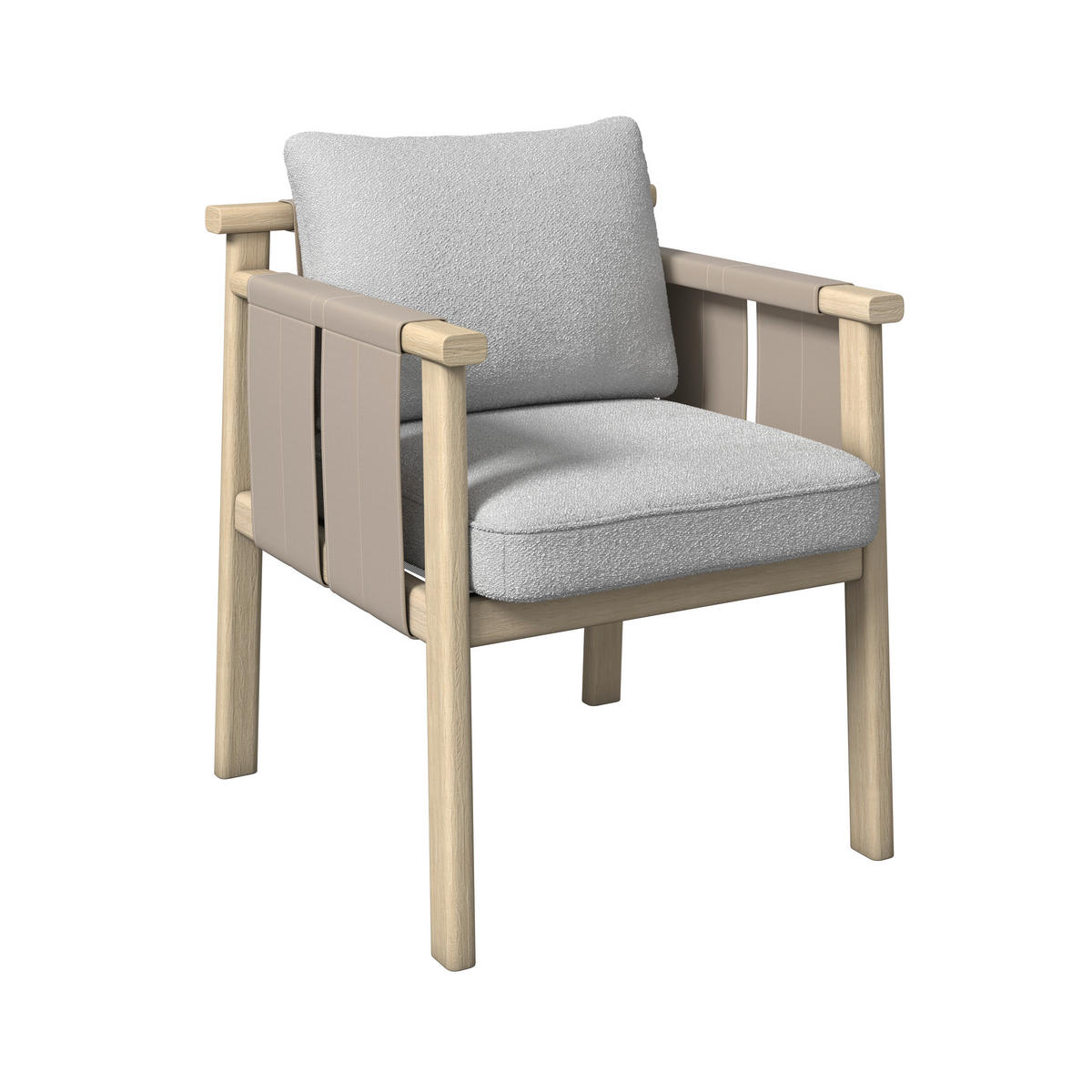 GARTENSTUHL Holz, Textil Naturfarben, Taupe, Eschefarben  - Taupe/Eschefarben, Romantik / Landhaus, Holz/Textil (64/73/64,5cm) - Dieter Knoll