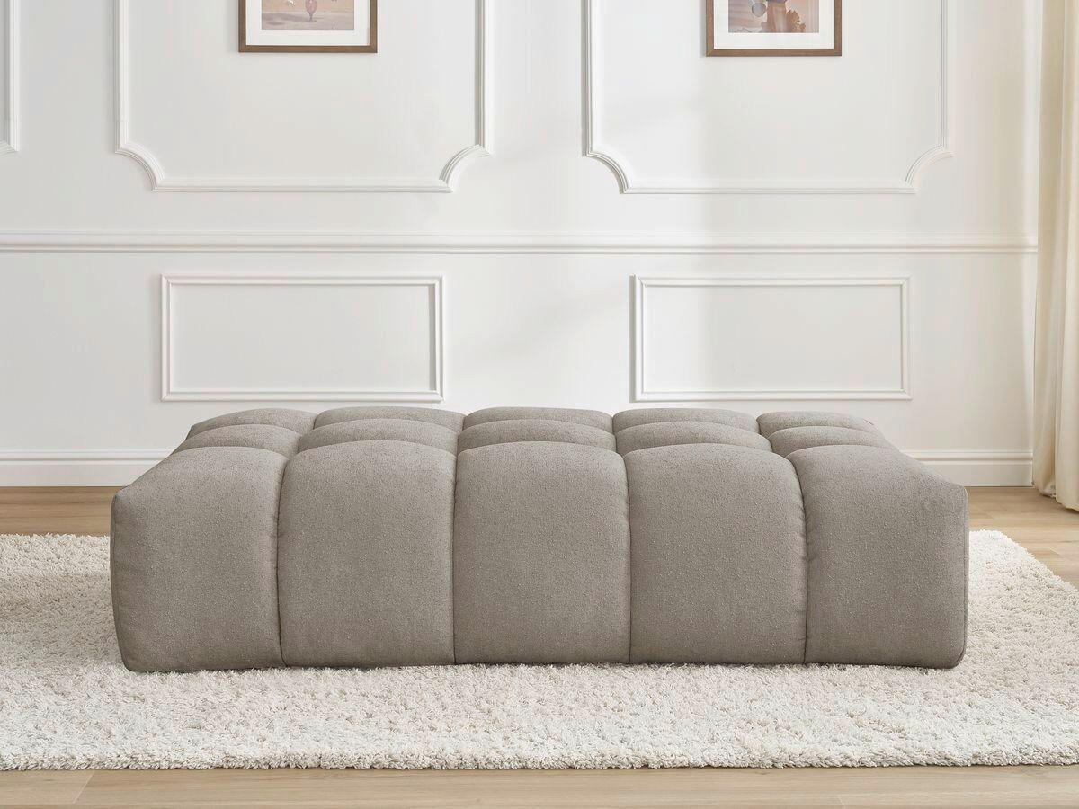 HOCKER EVEREST Struktur Taupe  - Taupe/Schwarz, MODERN, Kunststoff/Textil (166/100/40cm)