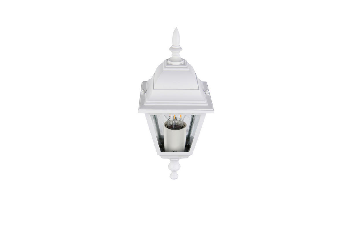 AUßENWANDLEUCHTE Livenza 14/34/19 cm  - Klar/Weiß, KONVENTIONELL, Glas/Metall (14/34/19cm) - Trio Leuchten