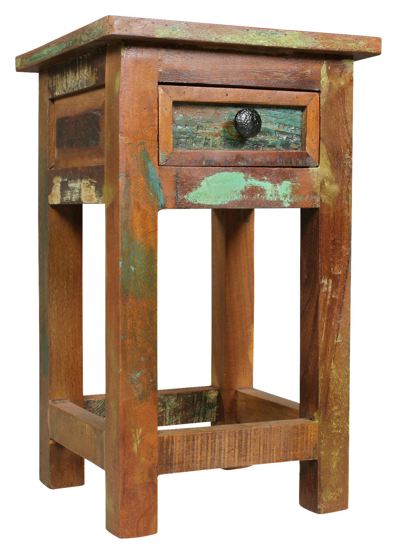 POMOĆNI STOLIĆ smeđa  drvo   - crna/smeđa, Design, metal/drvo (30/30/50cm) - MID.YOU