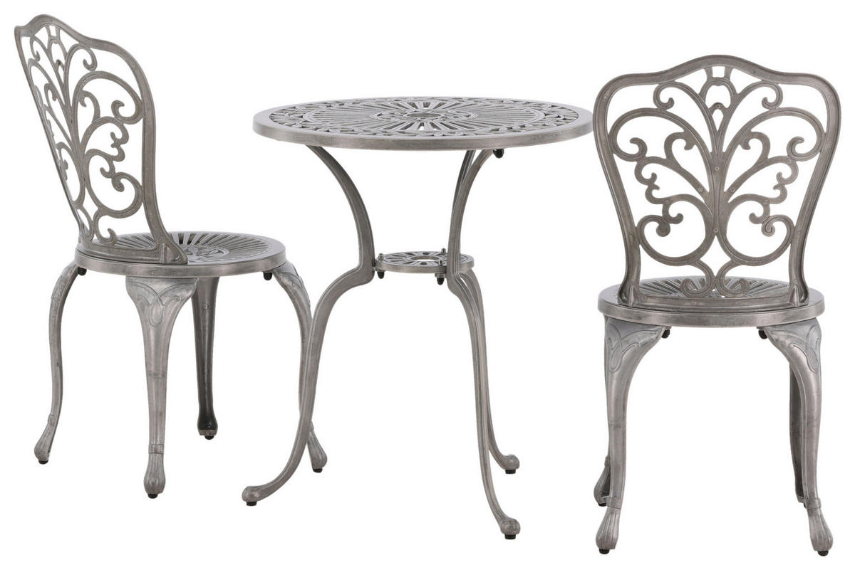 BALKONSET  - Silberfarben, KONVENTIONELL, Metall - Gardenson