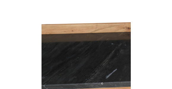 REGAL  110/145/40 cm Schwarz, Akaziefarben  - Schwarz/Akaziefarben, Trend, Holz/Stein (110/145/40cm) - Ambia Home