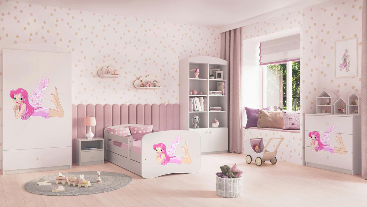 KINDER-/JUNIORBETT - Birkefarben/Weiß, MODERN, Holz/Holzwerkstoff (80/160cm) - MID.YOU