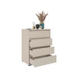 KOMMODE Line  in 80/103/48 cm  - Kaschmir/Schwarz, Design, Holzwerkstoff/Kunststoff (80/103/48cm) - Carryhome