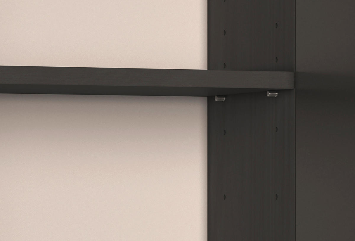 MIDISCHRANK 40/133/35 cm  - Eiche Wotan/Graphitfarben, Natur, Holzwerkstoff/Kunststoff (40/133/35cm) - Xora