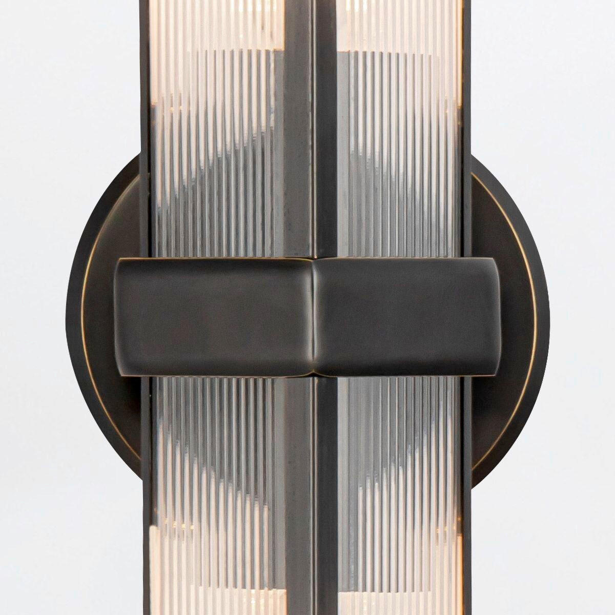 WANDLEUCHTE   - Bronzefarben, KONVENTIONELL, Glas/Metall (38,5/9,5/10,5cm) - Elstead Lighting