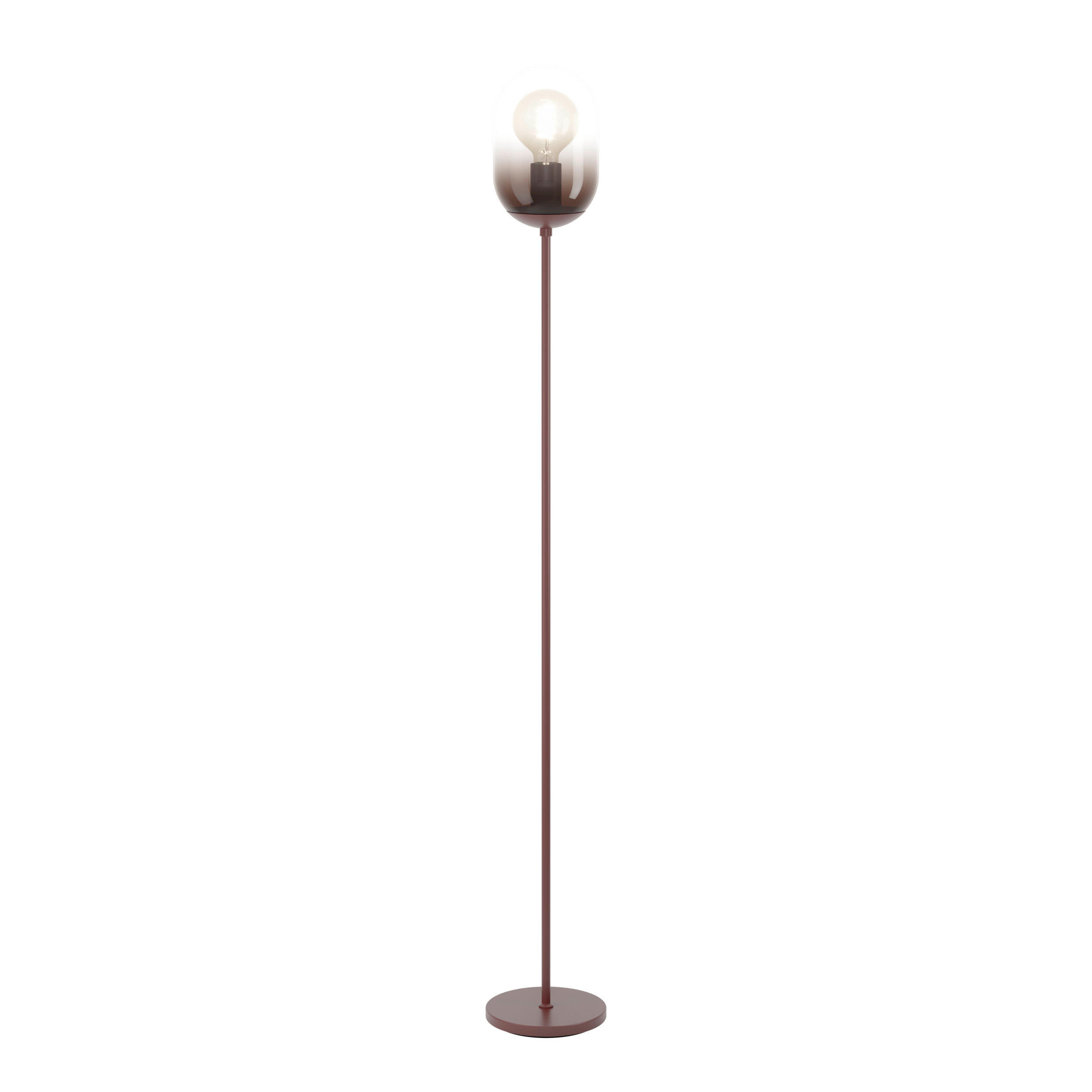 STEHLEUCHTE 15/140 cm  - Orange, Design, Glas/Metall (15/140cm) - Eglo
