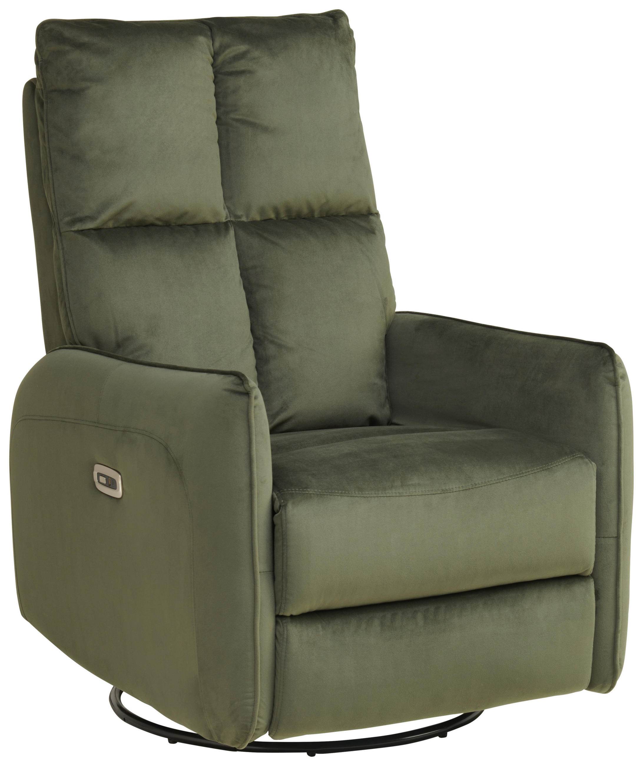 FAUTEUIL RELAX in Metall, Textil Grün  - Schwarz/Grün, Design, Textil/Metall (81/110/95cm) - Carryhome