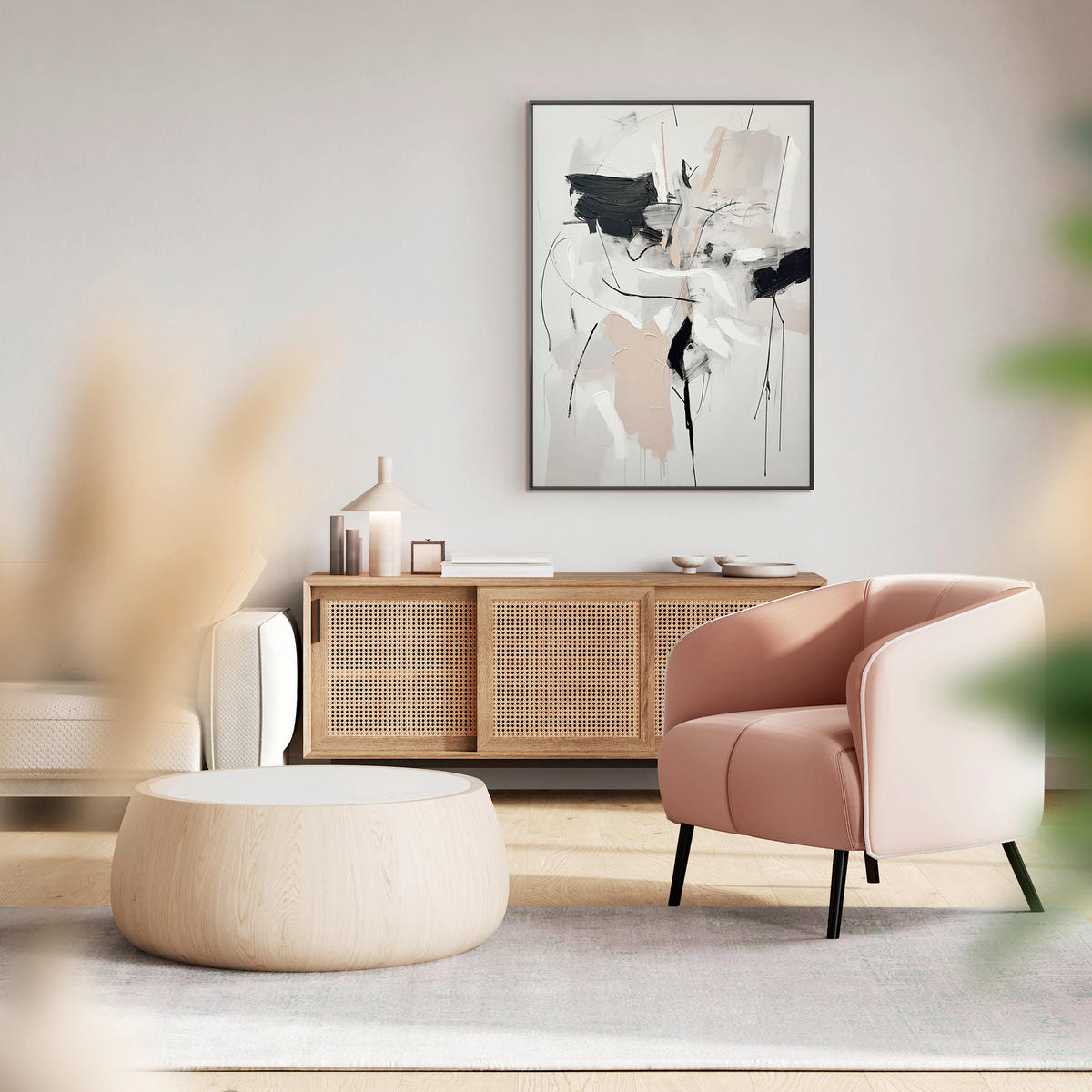 LEINWANDBILD Abstraktes 70/100 cm  - Multicolor, Basics, Holz/Textil (70/100cm)