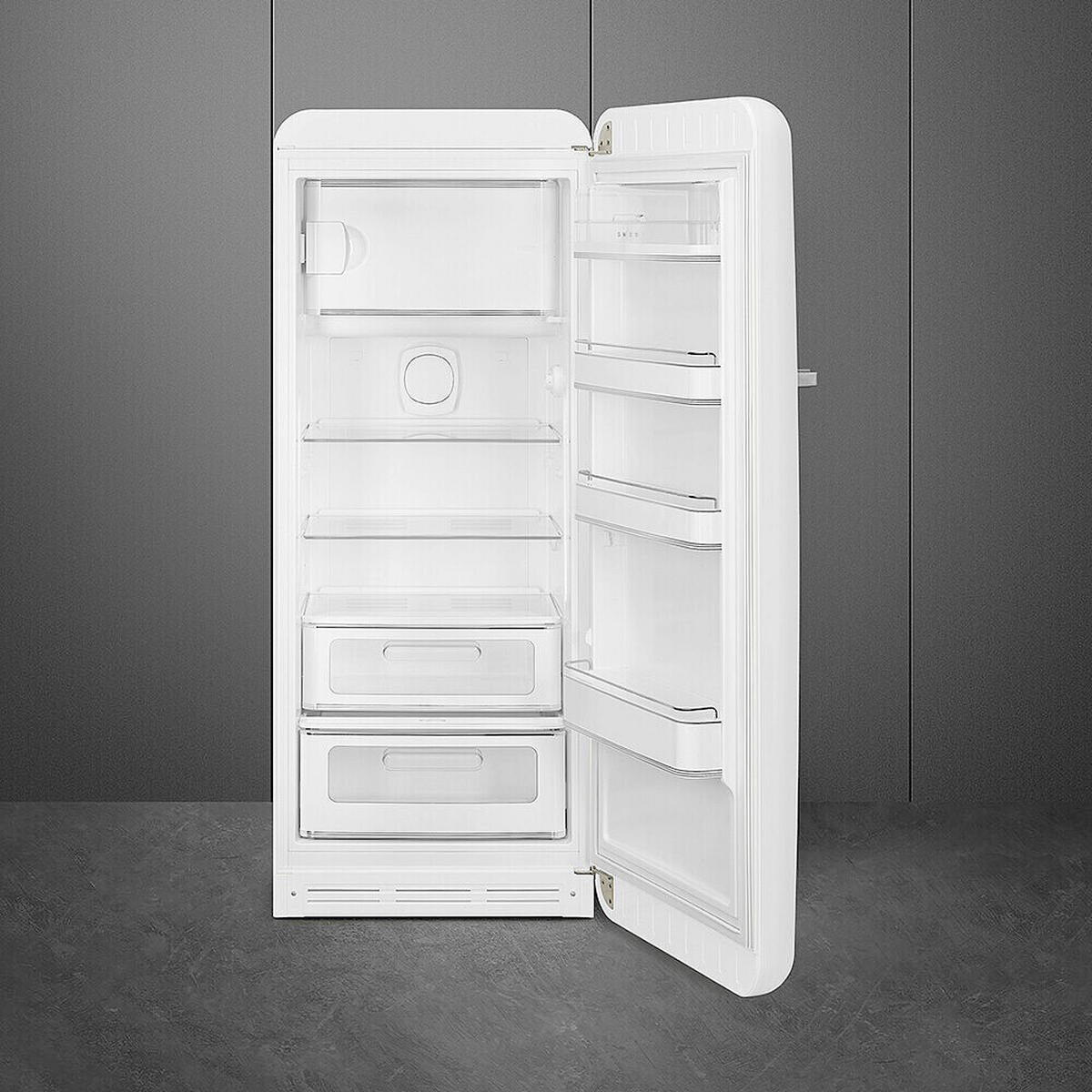 KÜHL-GEFRIER-KOMBINATION FAB28RWH6  - Weiss Hochglanz, Trend, Metall (60.1/153/76.8cm) - SMEG