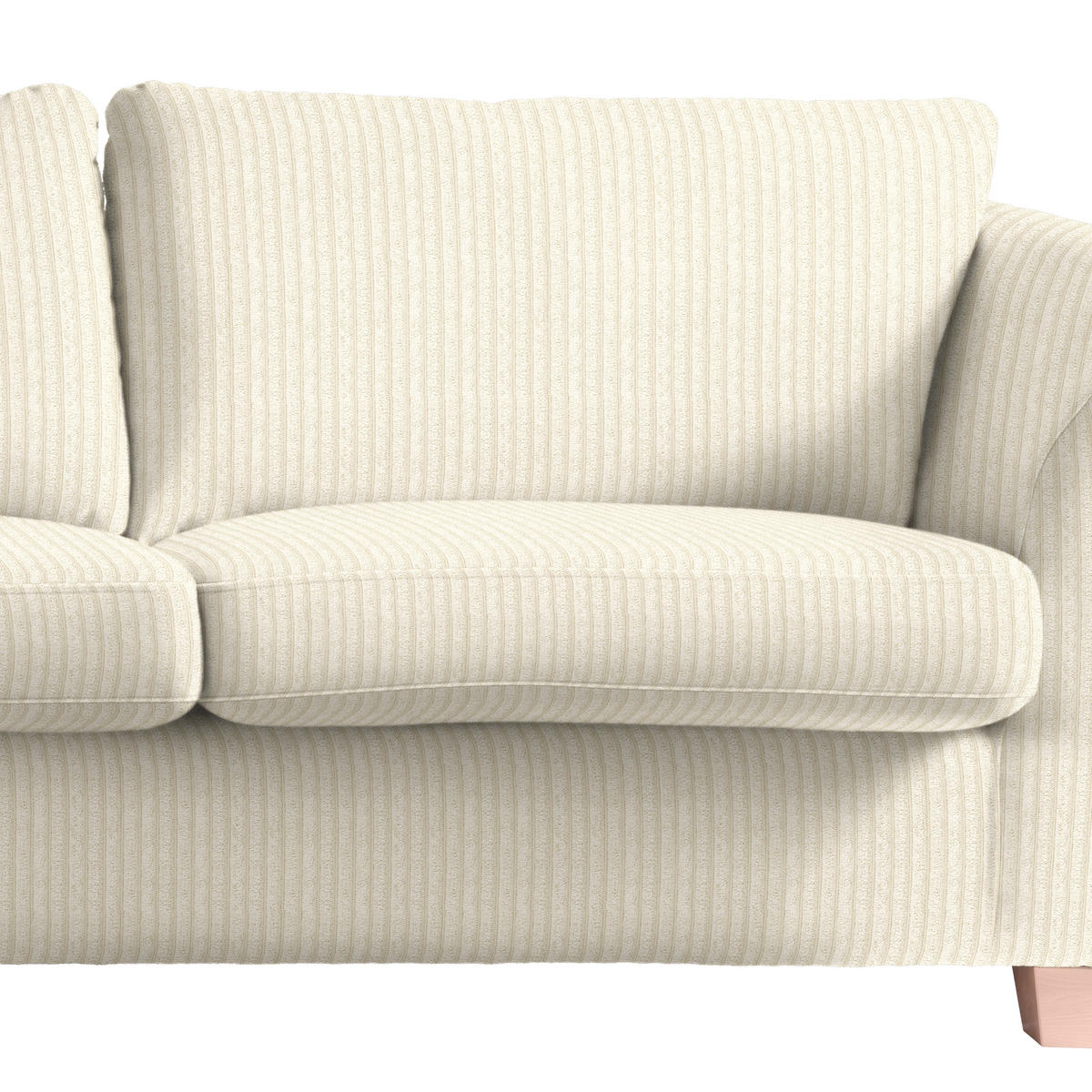 3-SITZER-SOFA Cord Beige  - Beige/Naturfarben, Holz/Textil (216/70-85/95cm) - MID.YOU