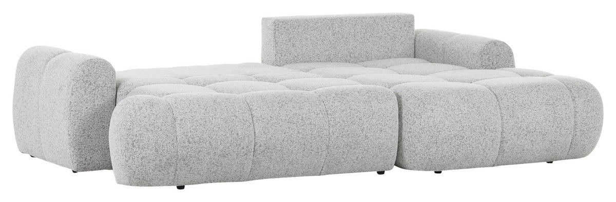 ECKSOFA in Flachgewebe Greige  - Greige/Schwarz, Konventionell, Kunststoff/Textil (276/175cm) - Carryhome