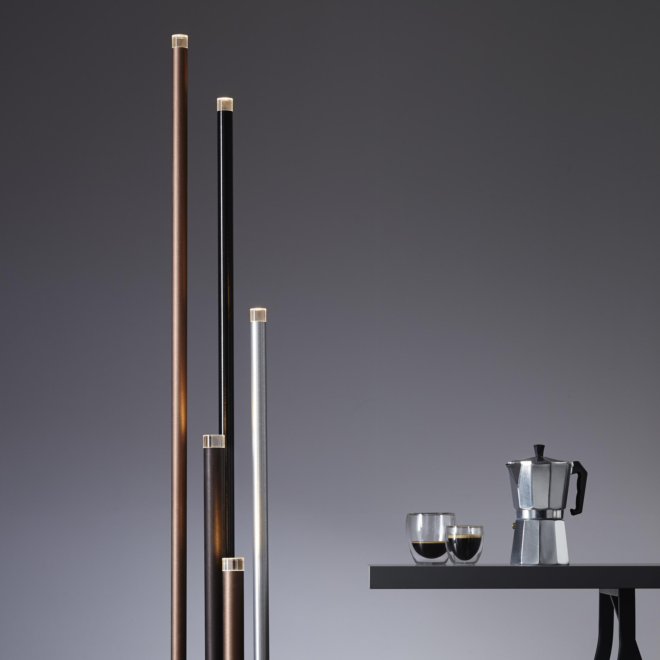 LED-STEHLEUCHTE 27,5/155,3 cm    - Schwarz/Alufarben, Trend, Kunststoff/Metall (27,5/155,3cm)