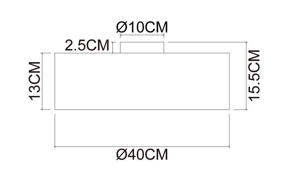 DECKENLEUCHTE 40/15.5 cm   - Naturfarben/Weiß, Design, Naturmaterialien/Kunststoff (40/15.5cm) - Collet's Monde