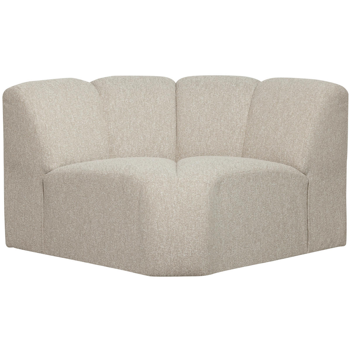SOFAELEMENT Mojo Beige Bouclé  - Beige/Schwarz, MODERN, Kunststoff/Textil (110/74/110cm) - Livetastic