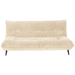 3-SITZER-SOFA Mikrofaser Creme  - Creme/Schwarz, KONVENTIONELL, Textil/Metall (230/100/101cm) - Hom`in