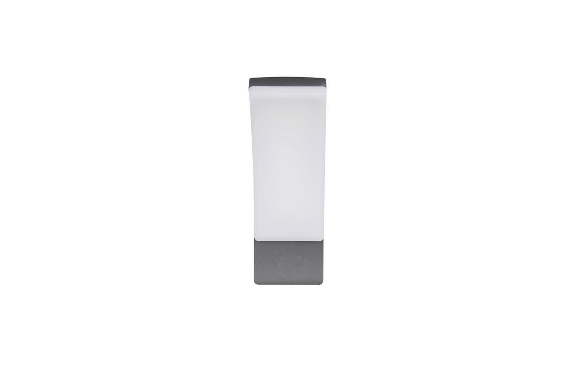 AUSSENWANDLEUCHTE - Weiss/Anthrazit, Design, Kunststoff/Metall (8/22,5/18,5cm)