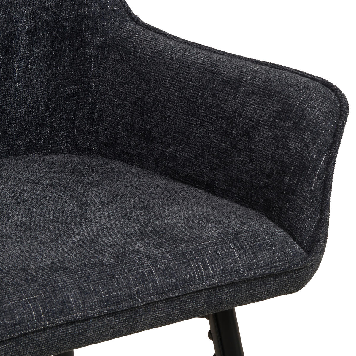 BARHOCKER in Schwarz, Grau  - Schwarz/Grau, KONVENTIONELL, Holz/Textil (57/105/57cm) - MID.YOU