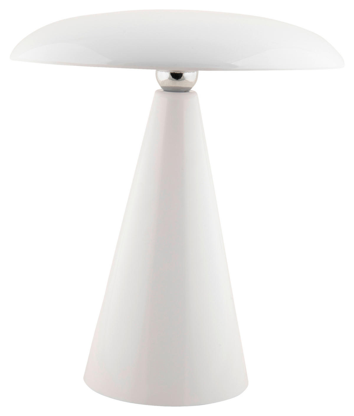 AKKU-TISCHLEUCHTE Phoebe 23/26/23 cm  - Weiß, Basics, Kunststoff (23/26/23cm) - Leitmotiv